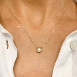 CERTIFIED Natural Diamond Necklace – 14k Solid Gold Necklace – Real Gold Diamond Dainty Necklace