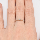 Real Diamond Ring - Solid 14k White Gold Ring  - Diamond Promise Ring