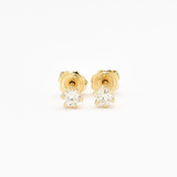 Genuine Diamond Studs - Solid Gold Diamond Earrings - Dainty Diamond Studs