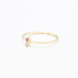 Certified Diamond Ring - Solid 14k Gold Ring - Real Ruby Ring