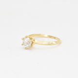 CERTIFIED 1 Carat Diamond Ring - Genuine Diamond Engagement Ring - Real 14k Solid Gold Ring