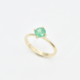 Genuine Emerald Ring - Certified Real Emerald Ring - Gold Emerald Ring