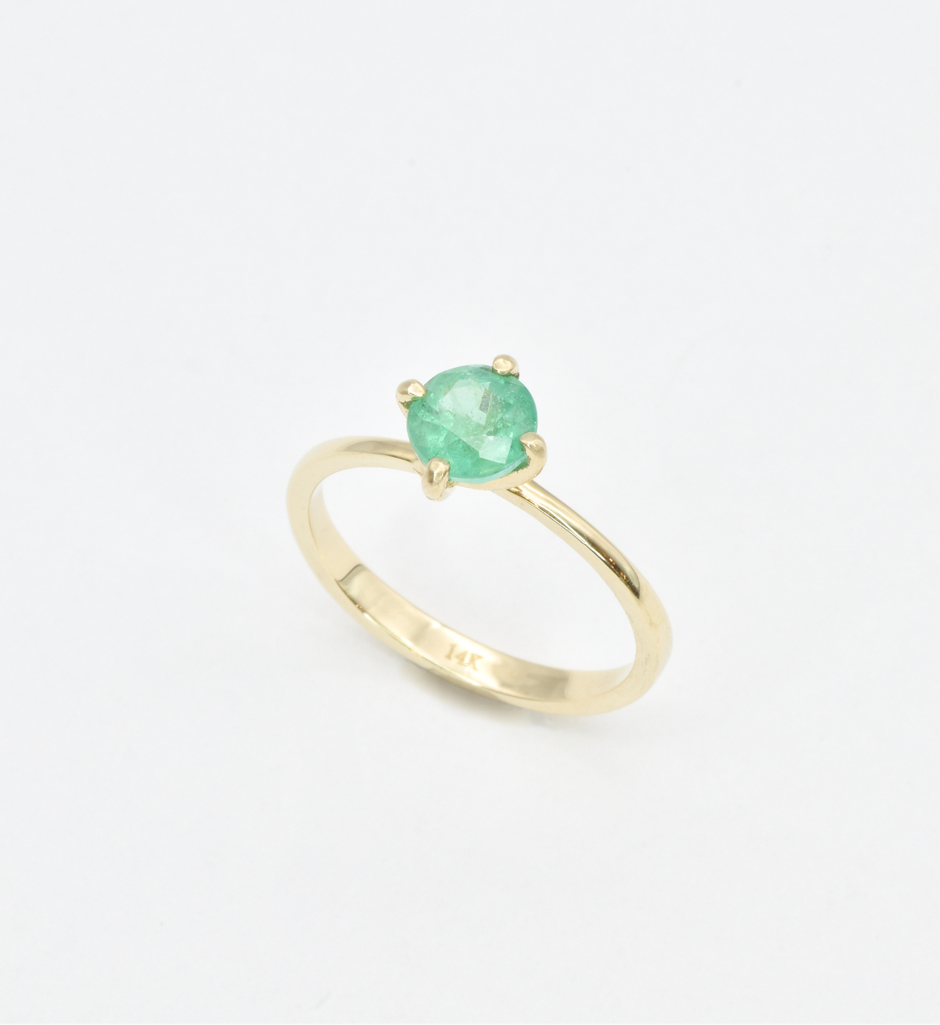 Genuine Emerald Ring - Certified Real Emerald Ring - Gold Emerald Ring ...