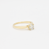 CERTIFIED 1 Carat Diamond Ring - Solid 14k Gold Ring - Real Diamond Engagement Ring