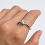 Diamond Engagement Ring - Sparkly Solitaire Ring - Minimalist