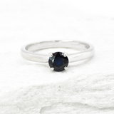 Real Sapphire Gold Ring - Certified Sapphire Ring - 18k Solid Gold Ring