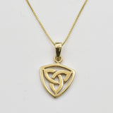 Silver Trinity Knot Pendant - Silver Celtic Pendant - Silver Triangle Pendant