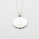 Shema Israel Pendant - Timeless Round Silver Necklace made of 925 Sterling Silver, perfect everyday accessory and thoughtful gift.