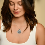 Shema Israel Pendant - Elegant Round Silver Necklace, crafted in 925 Sterling Silver, perfect for gifts and daily wear.