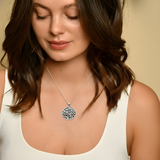 Shema Israel Pendant - Elegant Round Silver Necklace, crafted in 925 Sterling Silver, perfect for gifts and daily wear.