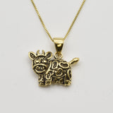 Silver Cow Pendant - Animal Charm Necklace - Cute Ox Pendant