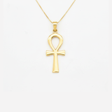 Gold Cross Pendant - Ankh Pendant, Egyptian Cross Pendant made in 18k Gold Vermeil. Ideal for everyday wear and perfect for birthday gifting and special occasions.