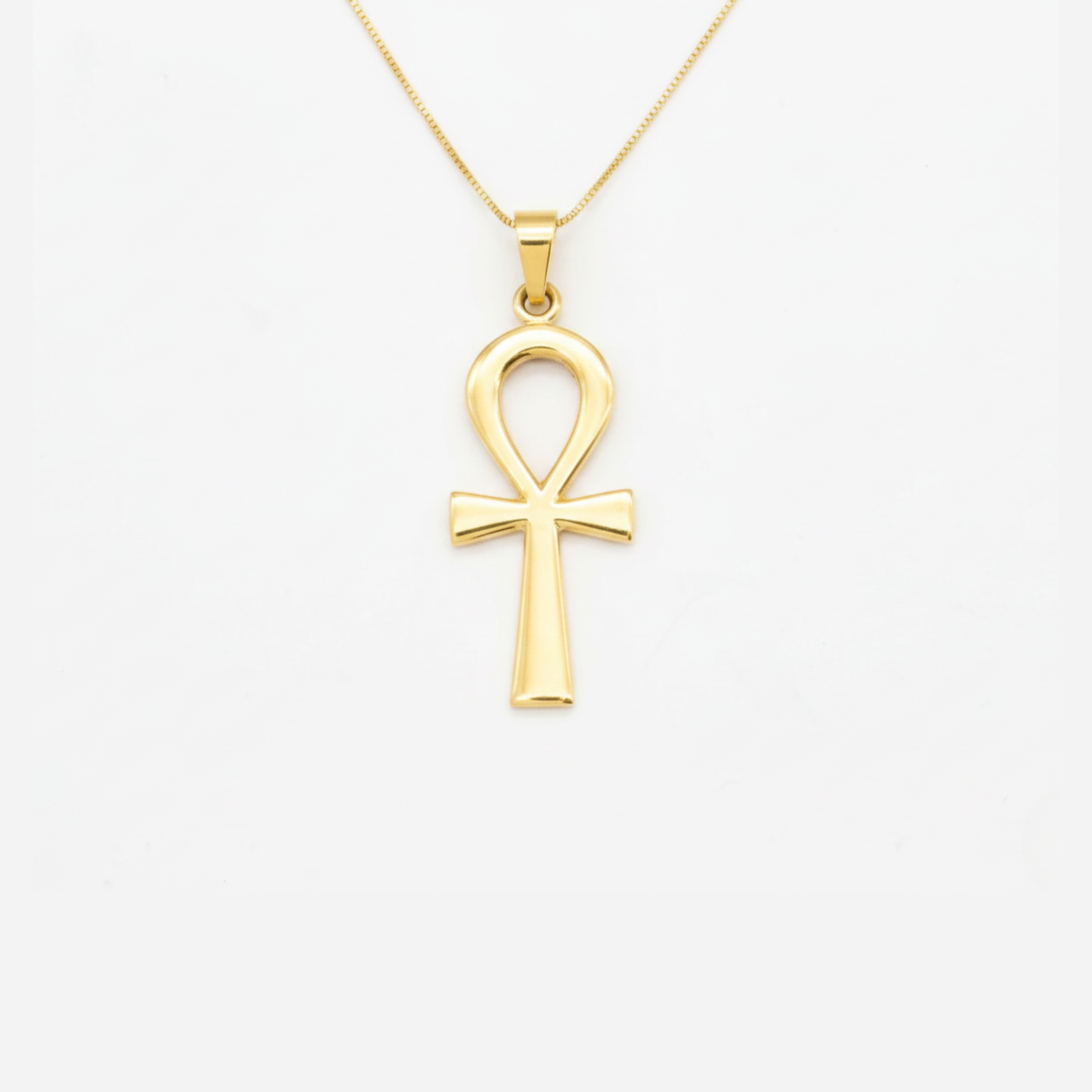 Gold Cross Pendant - Ankh Pendant, Egyptian Cross Pendant made in 18k Gold Vermeil. Ideal for everyday wear and perfect for birthday gifting and special occasions.