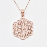 Flower of Life Pendant - Flower Mandala Pendant, Seed of Life Gold Necklace