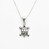 Silver Turtle Pendant - Silver Tortoise Necklace - Silver Animal Necklace made in 925 Sterling Silver. Ideal for everyday wear and perfect for birthday gifting and special occasions.