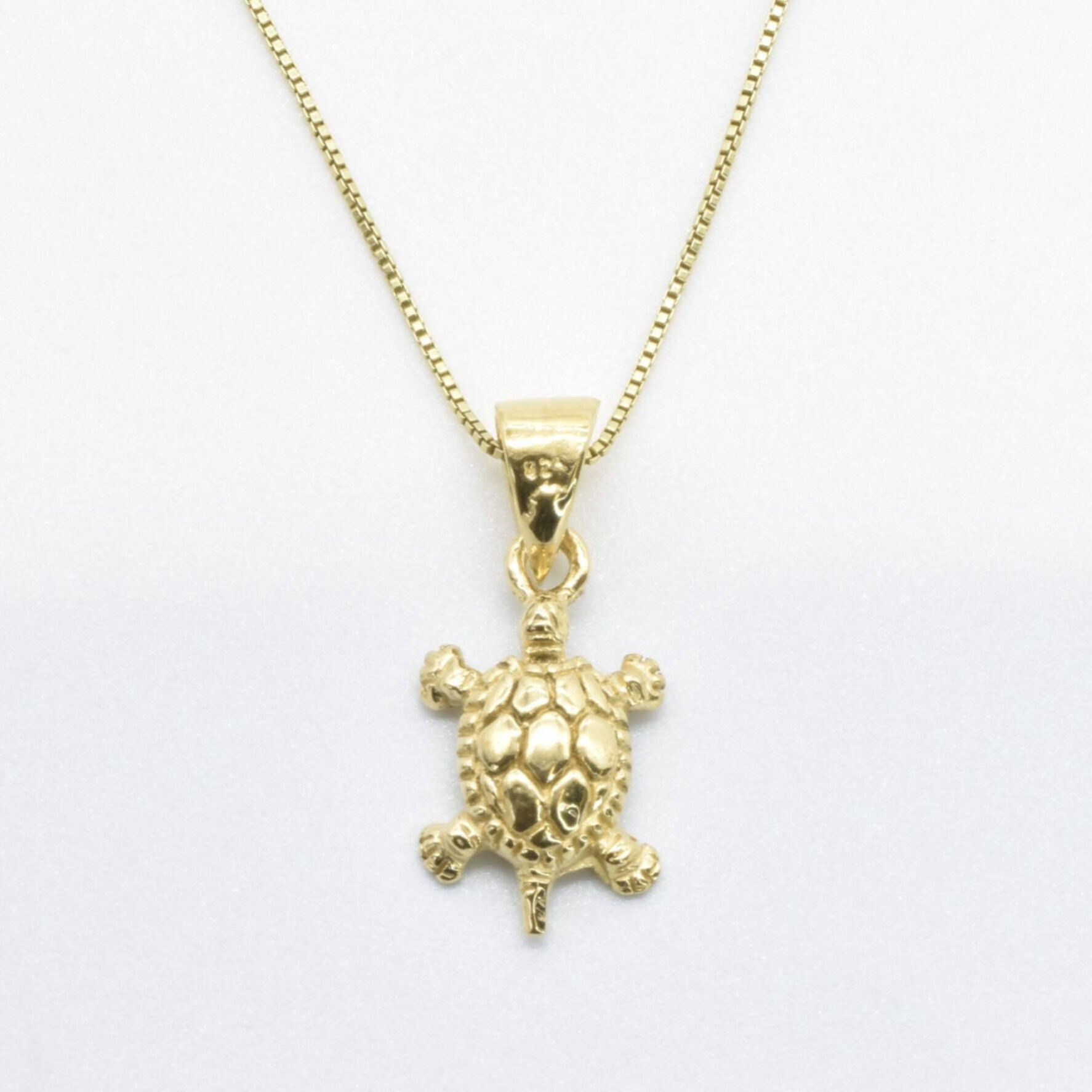 Gold Turtle Necklace- Animal Lover Gold Necklace, Small Turtle Necklace made in 18k Gold Vermeil. Ideal for everyday wear and perfect for birthday gifting and special occasions.