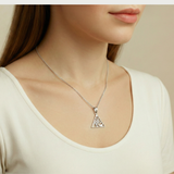 Pyramid Eye Pendant - Stylish Silver Eye Necklace in 925 Sterling Silver, great for casual wear and memorable gifting occasions.