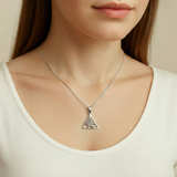 Pyramid Eye Pendant - Elegant Silver Eye Necklace in 925 Sterling Silver, perfect for daily wear and special gifts.
