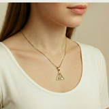 Gold Egyptian Eye Pendant - Exquisite pyramid eye necklace in 18k Gold Vermeil, a stylish accessory for any occasion.