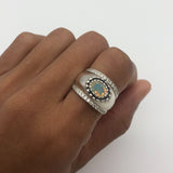 2497-R-nEOO-S: Sterling Silver 925 Ethiopain Opal