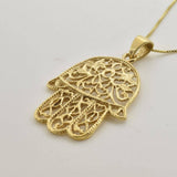 Hamsa Hand Pendant - Silver Hand Necklace - Symbolic Silver Necklace