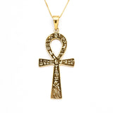 Gold Ankh Pendant - Vintage Cross Pendant, Ancient Necklace made in 18k Gold Vermeil. Ideal for everyday wear and perfect for birthday gifting and special occasions.
