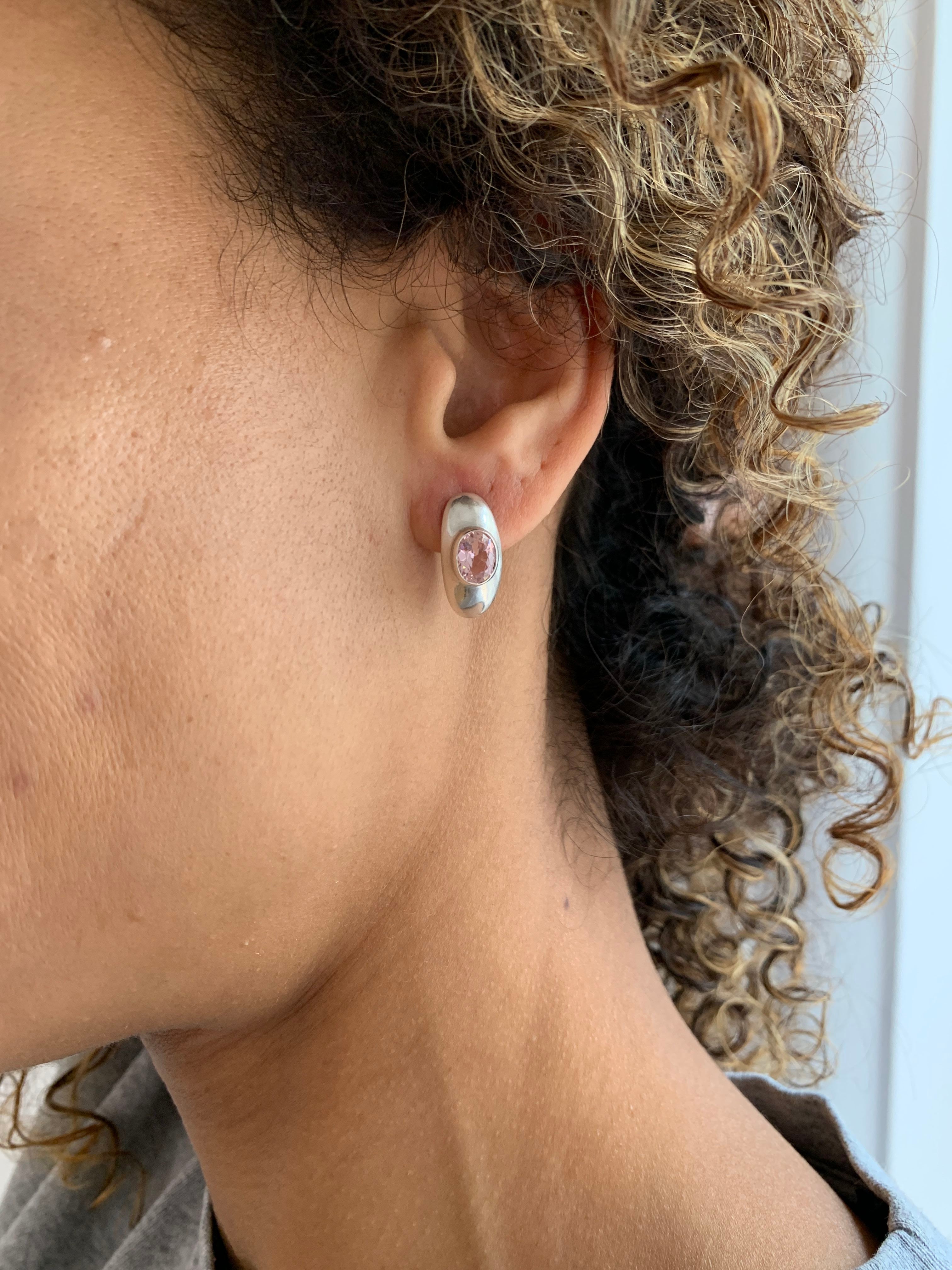 2874-E-cMOR: Sterling Silver 925 Created Morganite