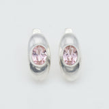 2874-E-cMOR: Sterling Silver 925 Created Morganite