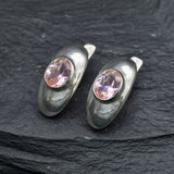 2874-E-cMOR: Sterling Silver 925 Created Morganite