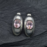 2874-E-cMOR: Sterling Silver 925 Created Morganite