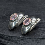 2874-E-cMOR: Sterling Silver 925 Created Morganite