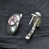 2874-E-cMOR: Sterling Silver 925 Created Morganite