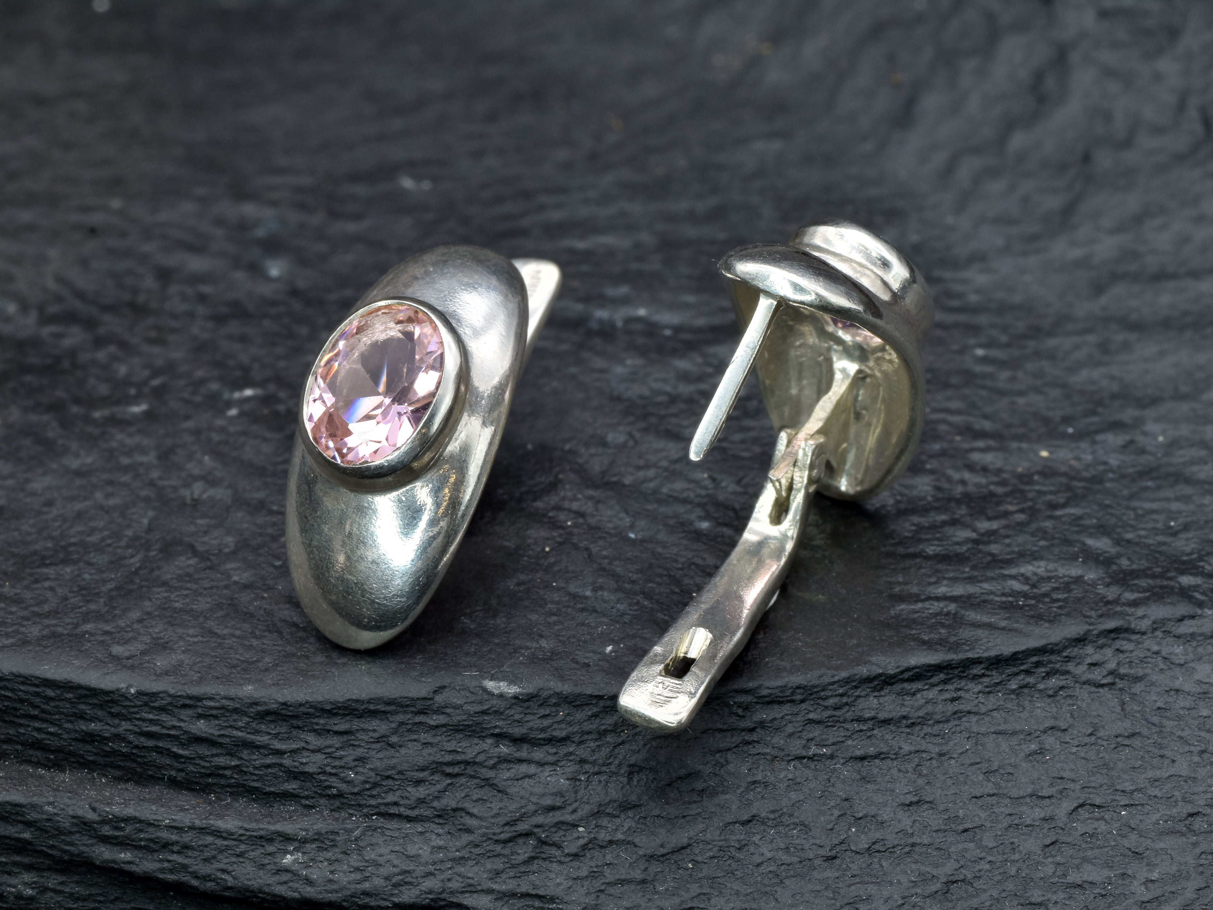 2874-E-cMOR: Sterling Silver 925 Created Morganite