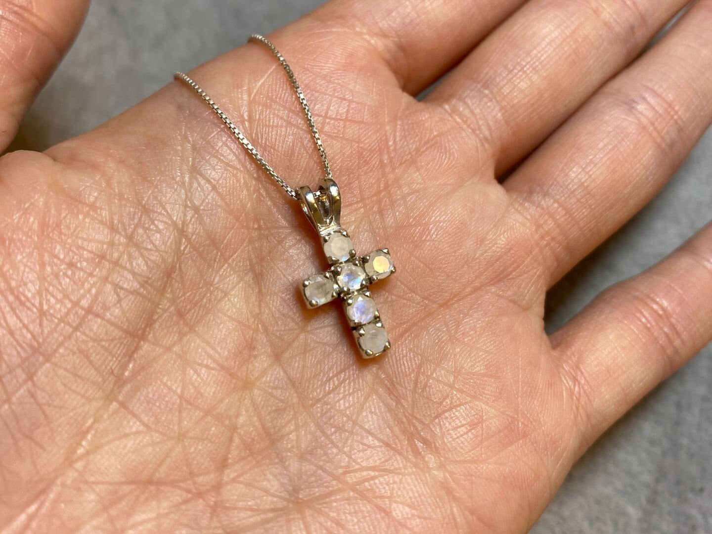 KK448-P-nMOO: Sterling Silver 925 Natural Moonstone