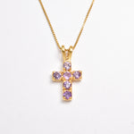 KK448-P-nAME: Gold Vermeil 18k Natural Amethyst