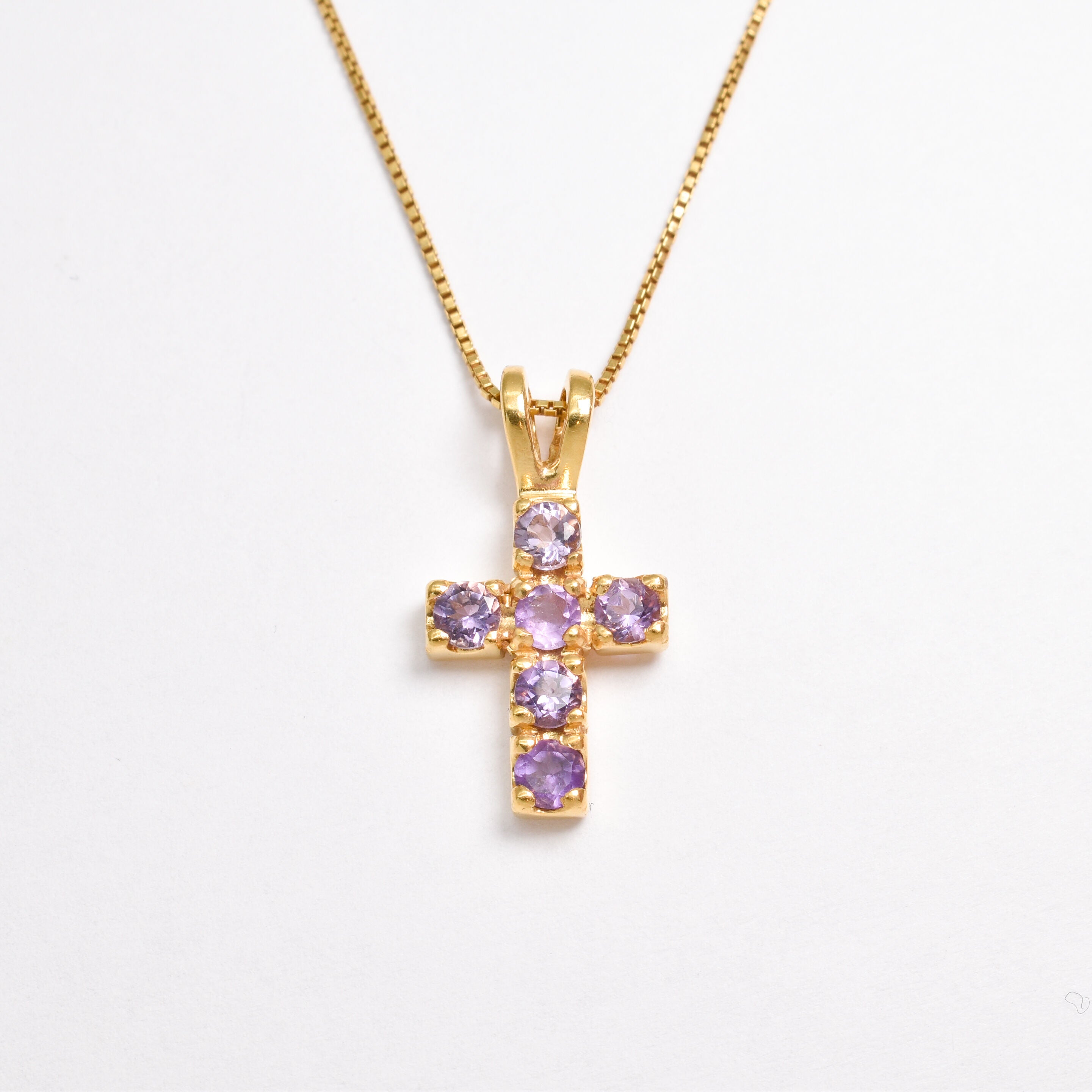 KK448-P-nAME: Gold Vermeil 18k Natural Amethyst