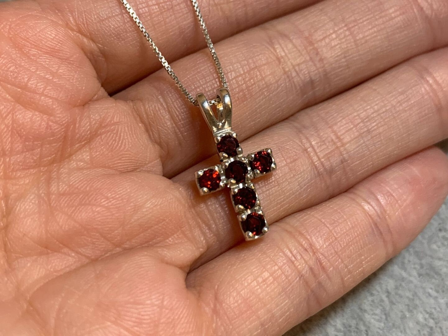KK448-P-nGAR: Sterling Silver 925 Natural Garnet