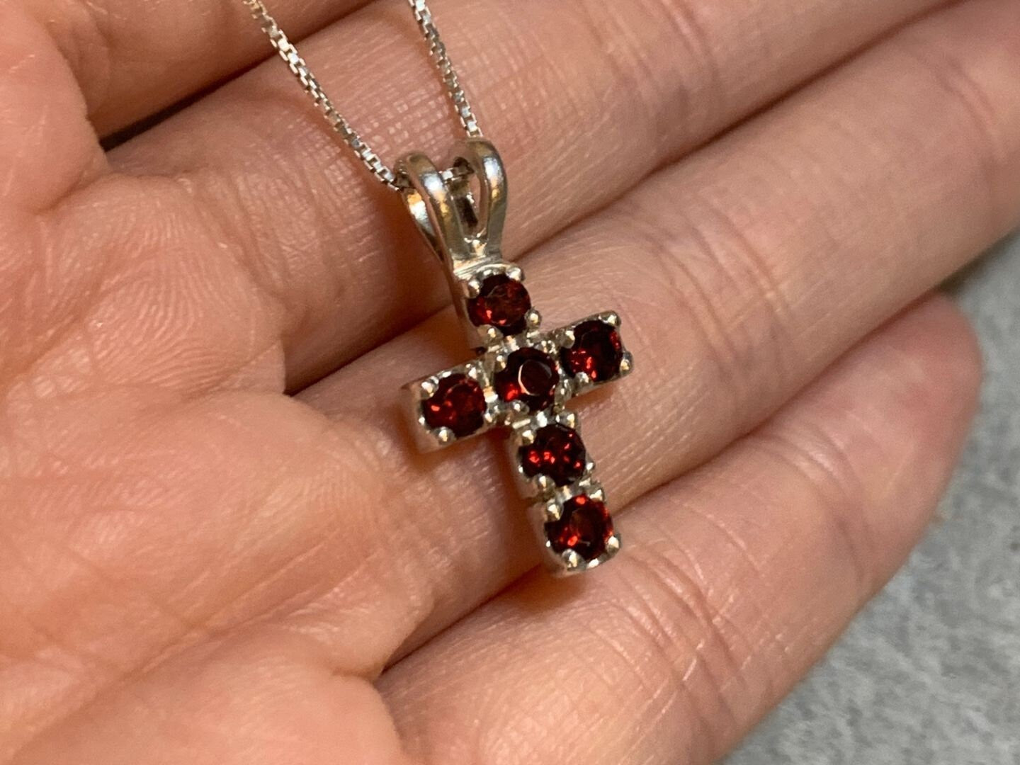 KK448-P-nGAR: Sterling Silver 925 Natural Garnet