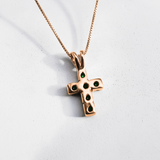 Stunning Rose Gold Vermeil Emerald Pendant showcasing a vibrant Created Green Emerald, perfect for daily wear and celebrations.