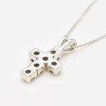 Sapphire Cross Pendant in 925 Sterling Silver - A striking blue necklace, ideal for everyday wear or special celebrations.