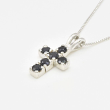 Sleek Onyx Cross Pendant in 925 Sterling Silver - A stylish choice for everyday elegance and meaningful gifts.
