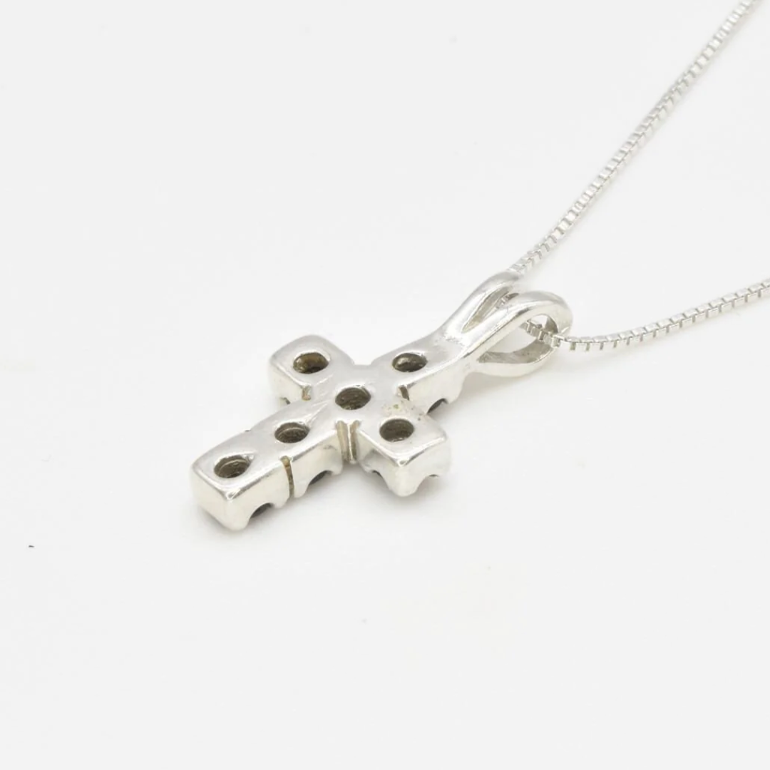 Onyx Cross Pendant Necklace in Sterling Silver - A stunning piece that complements any outfit for casual or formal occasions.