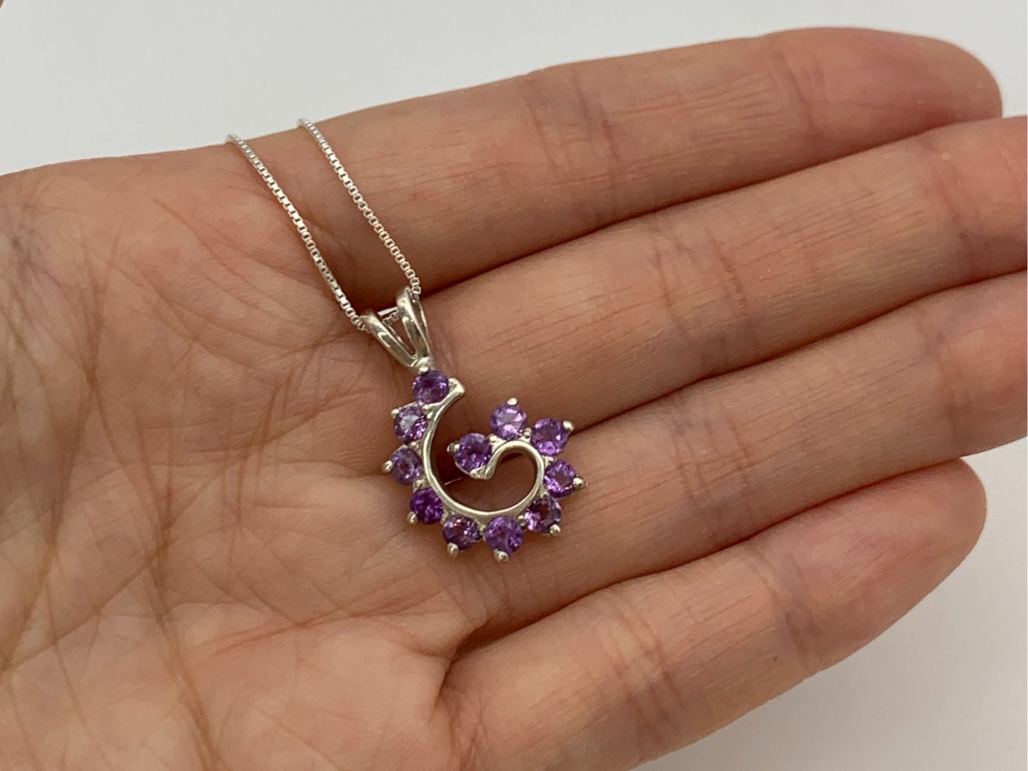 2299-P-nAME: Sterling Silver 925 Natural Amethyst