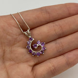 2299-P-nAME: Sterling Silver 925 Natural Amethyst