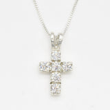 Diamond Cross Pendant - Gold DIamond Neckalce - Sparkly Christian Necklace