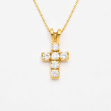 Diamond Cross Pendant - Christian Cross Necklace, Religious Symbol Pendant