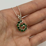 2299-P-nCDD: Sterling Silver 925 Natural Chrome Diopside