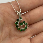 2299-P-nCDD: Sterling Silver 925 Natural Chrome Diopside