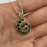 2299-P-nCDD: Sterling Silver 925 Natural Chrome Diopside