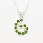 2299-P-nCDD: Sterling Silver 925 Natural Chrome Diopside